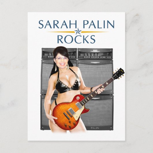 Sarah Palin Rocks Briefkaart (Voorkant)