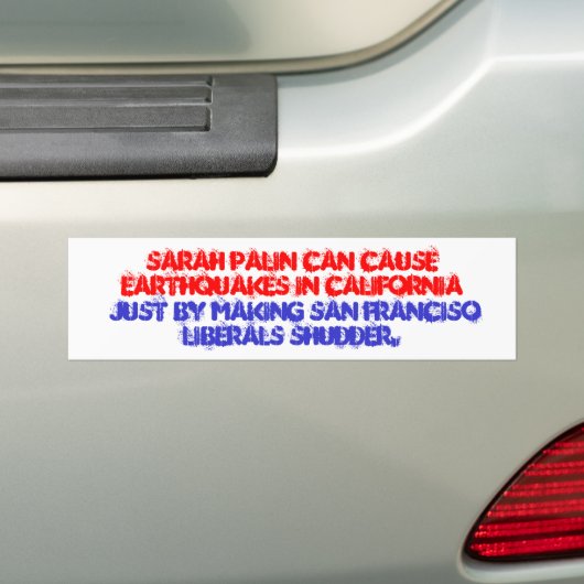 Sarah Palin San Fran Liberals Shudder Sticker (Op auto)