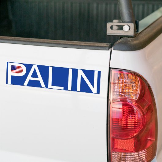 Sarah Palin - Vlag Bumpersticker (Op Truck)