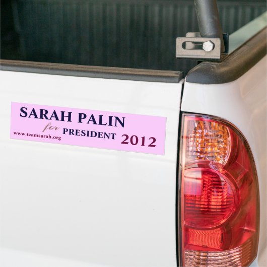 SARAH PALIN VOOR PRESIDENT 2012 BUMPERSTICKER (Op Truck)