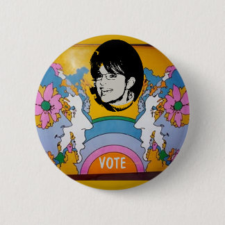 SARAH PALIN WOODSTOCK RONDE BUTTON 5,7 CM