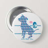Sarah Pit Bull Shirt Ronde Button 7,6 Cm (Voorkant /achterkant)