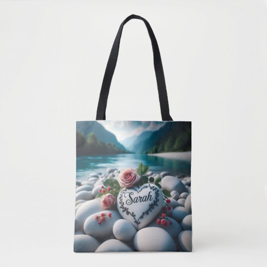 Sarah River Heart Tote Bag (Voorkant)