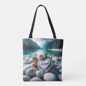 Sarah River Heart Tote Bag (Achterkant)