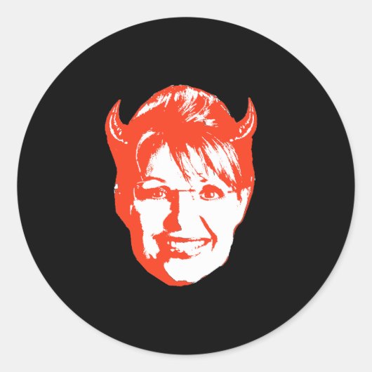 Sarah Satan Ronde Sticker (Voorkant)