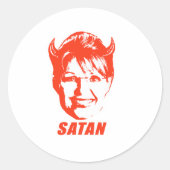 SARAH SATAN RONDE STICKER (Voorkant)
