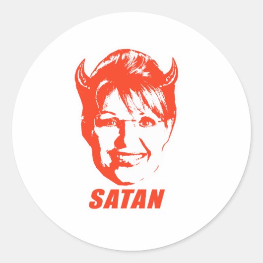 SARAH SATAN RONDE STICKER (Voorkant)