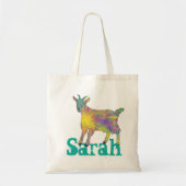 Sarah Starburst Goat Colorful Cute Animal Art Tote Bag (Voorkant)