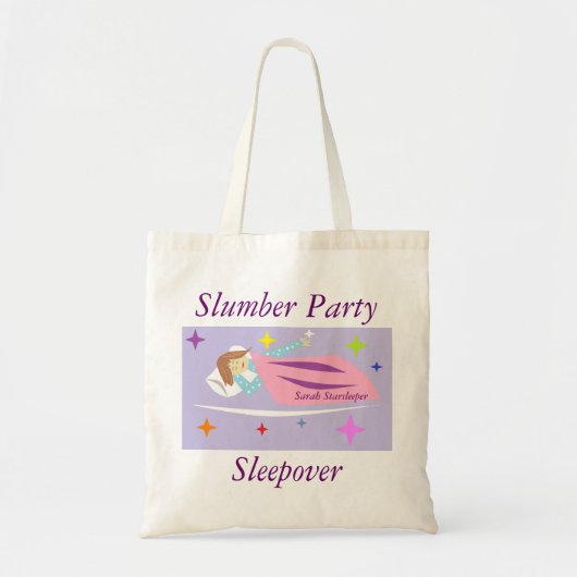 Sarah Starsleeper Slumber Party Sleepover Tote Bag (Voorkant)