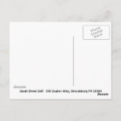 Sarah Street Grill Briefkaart 2007 (Achterkant)