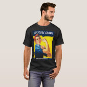 Sarah the Riveter, Up Yours Obama, Gepersonaliseer T-shirt (Voorkant volledig)