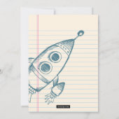 Sarah Tidwell Rocket Bris/Circumcision Uitnodiging (Achterkant)