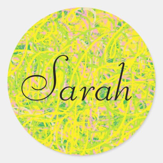 Sarah van Orphan Black abstracte graffiti stijl Ronde Sticker (Voorkant)