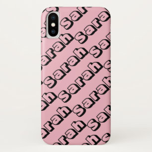 Sarah van Orphan Black. open blok lettertype Case-Mate iPhone Case
