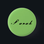 Sarah van Wees Zwart antiek manuscript Ronde Button 3,2 Cm<br><div class="desc">sarah toont de naam van TV Wees Zwart antiek verontrust cursief manuscript</div>