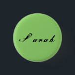 Sarah van Wees Zwart antiek manuscript Ronde Button 3,2 Cm<br><div class="desc">sarah toont de naam van TV Wees Zwart antiek verontrust cursief manuscript</div>