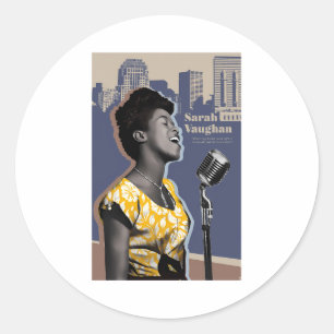 Sarah Vaughan Ronde Sticker