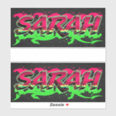 Sarah Vorname Name Graffiti Aufkleber Sticker (Vel)