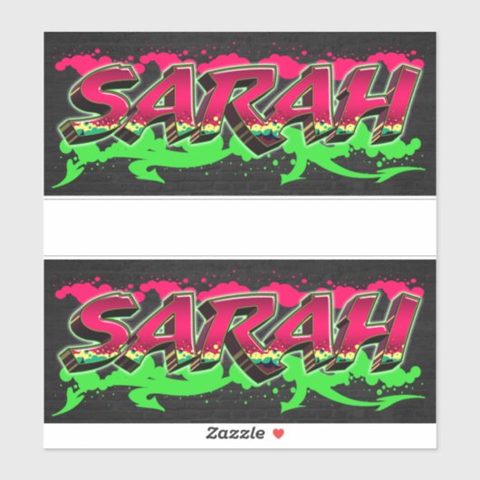 Sarah Vorname Name Graffiti Aufkleber Sticker (Vel)