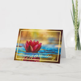 Sarah Water Lily Elegant Gold Lijst Kaart