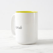 Sarah Yellow 15 oz Two-Tone Mok (Voorkant links)