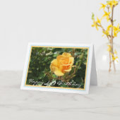 Sarah Yellow Rose Elegant Gold Lijst Kaart (Gele Bloem)