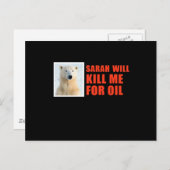 Sarah zal me vermoorden voor olie briefkaart (Voorkant / Achterkant)