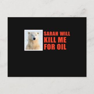 Sarah zal me vermoorden voor olie briefkaart