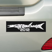 SarahCuda 2012 Zwarte bumpersticker (Op auto)