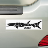 Sarahcuda Black Bumpersticker (Op auto)