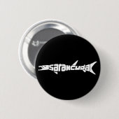 Sarahcuda White op zwarte Button - Gepersonaliseer (Voorkant /achterkant)