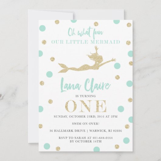 Sarah's Aangepaste Zeemeerminningen Kaart (Voorkant)