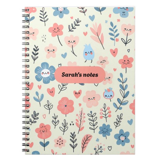 Sarah's Notes Schattigee Bloemen Notitieboek (Voorkant)