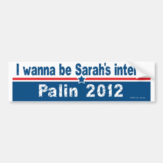 sarahs stagiaire bumpersticker (Voorkant)