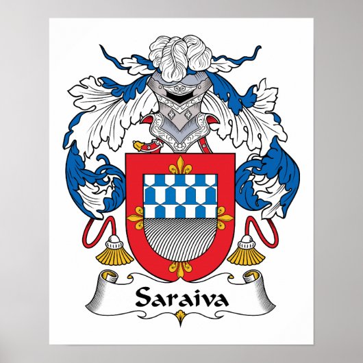 Saraiva Family Crest Poster (Voorkant)