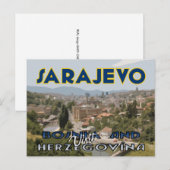 Sarajevo, Bezoek Bosnië en Herzegovina Briefkaart (Voorkant / Achterkant)