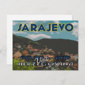 Sarajevo, bezoek Bosnië en Herzegovina Briefkaart (Voorkant / Achterkant)