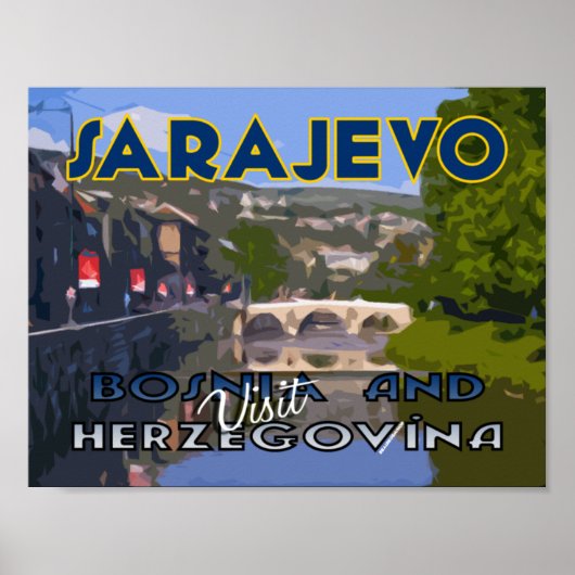 Sarajevo, Bezoek Bosnië en Herzegovina Poster (Voorkant)