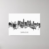 Sarajevo Bosnië en Herzegovina Skyline BW Canvas Afdruk (Voorkant)