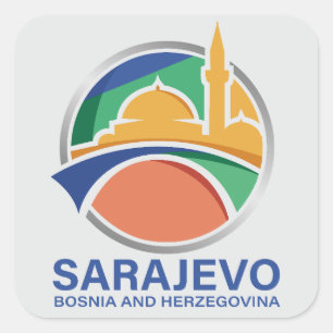 Sarajevo Bosnië en Herzegovina Vierkante Sticker