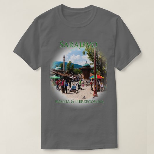 Sarajevo Bosnië-Herzegovina duivenplein T-shirt (Design voorkant)