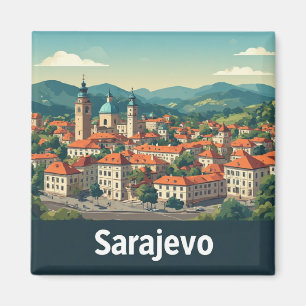 Sarajevo Bosnië Reis Souvenir 🗺️ Magneet