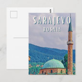Sarajevo, de historische stad van Bosnië en Herzeg Briefkaart (Voorkant / Achterkant)