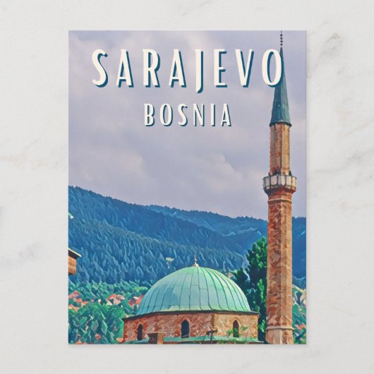 Sarajevo, de historische stad van Bosnië en Herzeg Briefkaart (Voorkant)