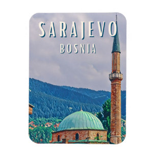 Sarajevo, de historische stad van Bosnië en Herzeg Magneet