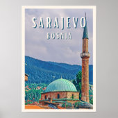 Sarajevo, de historische stad van Bosnië en Herzeg Poster (Voorkant)