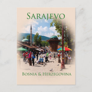 Sarajevo: duivenplein in de oude Bazaar Briefkaart