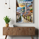 Sarajevo, een stad vol hoop en herinneringen perfect poster<br><div class="desc">Sarajevo,  een stad met duizend gezichten,  waar de wegen,  de leeftijden elkaar kruisen. Zijn smalle straatjes,  vol geschiedenis,  geven nog steeds weerklanken van beroemdheden.</div>