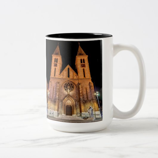 Sarajevo Mok-Geweldig speciaal cadeau idee voor ie Tweekleurige Koffiemok (Rechts)