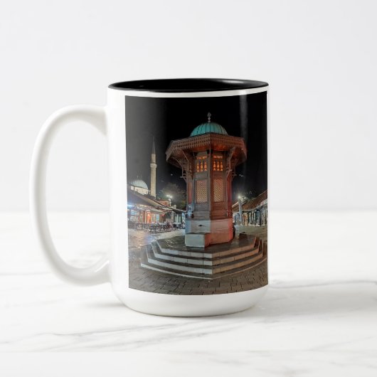 Sarajevo Mok-Geweldig speciaal cadeau idee voor ie Tweekleurige Koffiemok (Links)